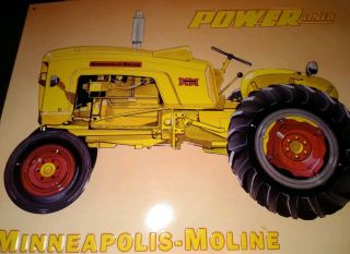 Vintage Tractor Advertising Minneapolis - Moline Sign 2