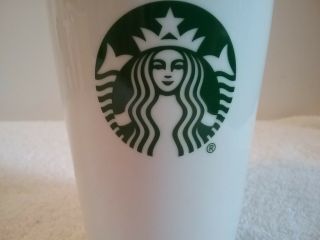 Starbucks White Green Siren 8 oz Tumbler Coffee Cup Mug w/ Rubber Seal Lid 3