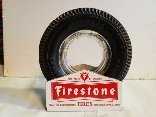 Vintage Rubber Tire Ashtray Stand For 6 ,  Or - Firestone