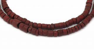 Red Greenhearts Venetian Trade Beads Africa 29 Inch Was $25.  00