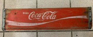 Vintage Coca Cola Coke Wood Case Carrying Crate Soda Pop Bottle Wooden 12x18x4