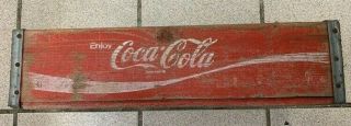 Vintage Coca Cola Coke Wood Case Carrying Crate Soda Pop Bottle Wooden 12x18x4 3