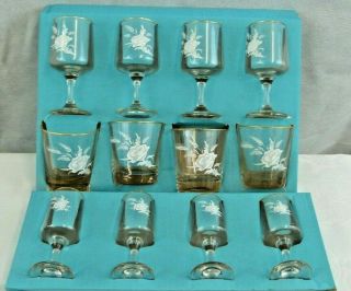 Vintage 1960s Chesterfield 12 Set Tumblers & Wine Glasses (boxed)