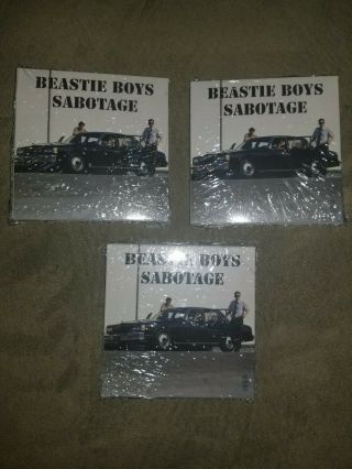 3 X Beastie Boys Sabotage 3” Vinyl Records.  Limited Edition Rsd3