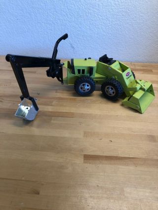 Tonka Vintage Trencher Lime Green Pressed Steel With Front Dump / Back Scoop