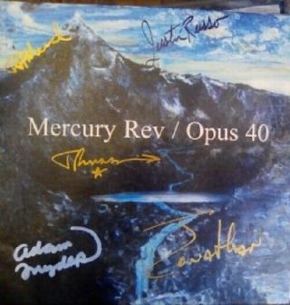 Mercury Rev Opus 40 Cd Single Double Pack Fully Autographed / Signed On P/s