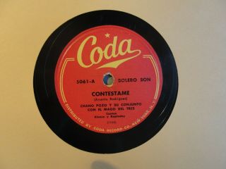 Chano Pozo - Contestame / Sacale Brillo - Rare Coda Latin 78 (arsenio Rodriguez)