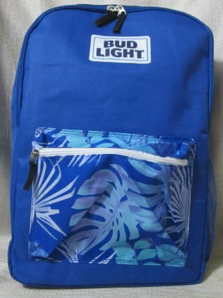 Bud Light Beer Cooler - Backpack - Budweiser - Tropical Flair - Holds 24 Cans