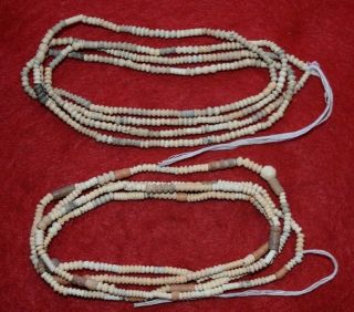 2 Strands Mali Found,  Clay Beads 400 - 500 Years Old