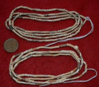 2 strands Mali found,  clay beads 400 - 500 years old 2