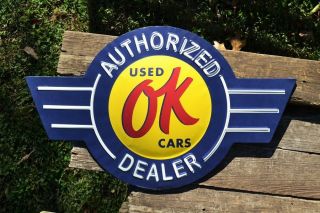 Chevrolet Ok Cars Tin Metal Sign - Chevy - Trucks - Gm - Authorized Dealer