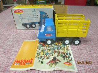 Tiny Tonka Dump Stake Farm Truck 527 Toy W/ Box Pressed Steel