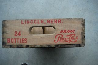 Vintage Pepsi Crate Wood Box Pop 24 Wooden Dividers - Lincoln,  Nebr.