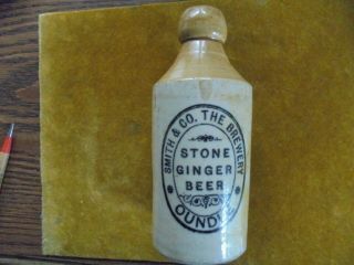 Vintage Stone Ginger Beer Stoneware Bottle - With Smith & Co.  Brewery