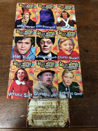 Willy Wonka & The Chocolate Factory Arcade 10 Card Set Golden Ticket No Bar Code