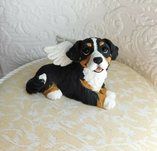 Bernese Mountain Dog With Wings Sculpture Clay By Raquel At Thewrc Dog Angel