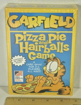 Vintage 2005 Garfield Pizza Pie And Hairballs Card Game Faimly 2 - 6 Players