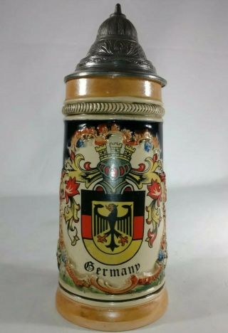 Vintage Handarbeit Signed EGON BAY Hand Painted German Beer Stein - Sandstede 3