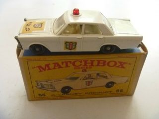 Vintage Lesney Matchbox Boxed Police Car