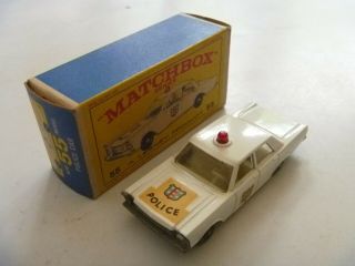 VINTAGE LESNEY MATCHBOX BOXED POLICE CAR 2