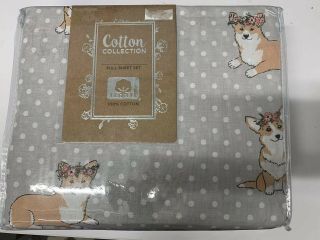 Cute Corgi Bed Sheet Set (full)
