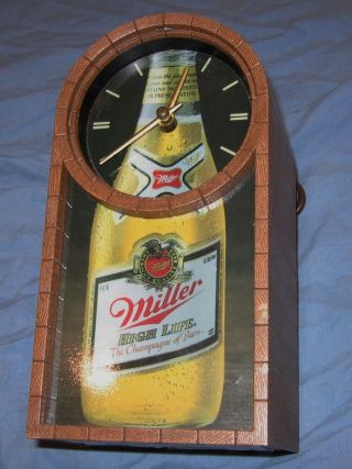 Miller High Life Beer Clock Light Sign Champagne Of Beer