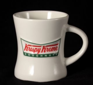 Krispy Kreme Doughnuts Coffee Mug Raised Logo Heavy Large Diner Style