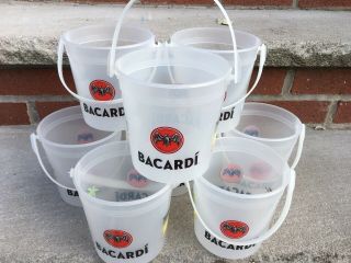Bacardi Drink Pails Set Of 8 (32oz)