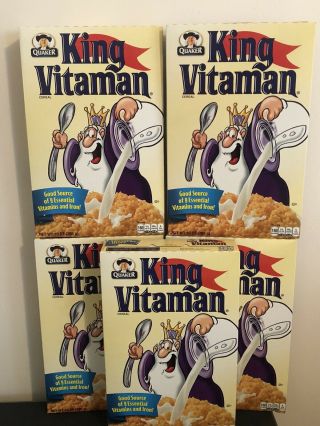 King Vitaman (5 Boxes) Quaker Vitamin Cereal 10oz Discontinued Rare 10/19