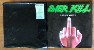 Overkill ‎ Fuck You 1987 Megaforce V Good,  Lp Vinyl Carol 1345