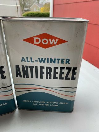 Vintage Dow All - winter Antifreeze Tin Can 4