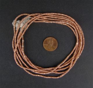 Copper Heishi Ethiopian Beads 2mm African 30 Inch Strand Handmade