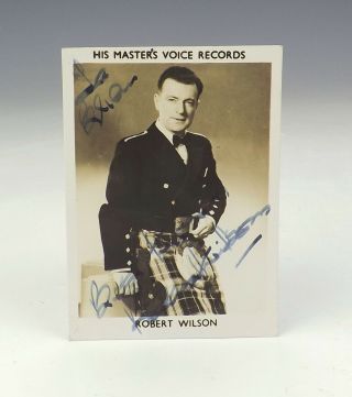 Ink Signed - Robert Wilson - Scottish Singer Autographed Photograph