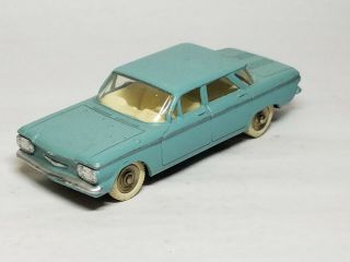 Vintage Dinky Toys 552 1960/61/62 Chevrolet Corvair 4 Door Sedan Turquoise