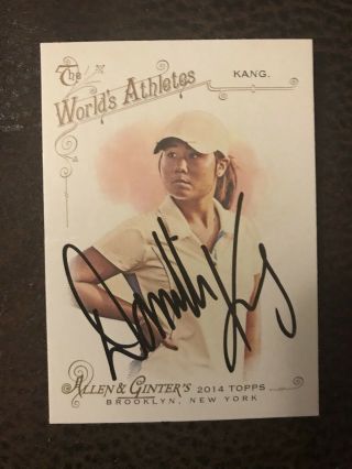 Signed Trading Card Danielle Kang Allen & Ginter Autographed Lpga Golf