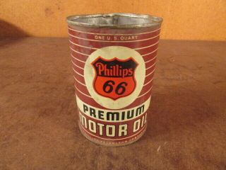 Vintage Oil Can Phillips 66 Maroon Motor Car Truck Auto Canco