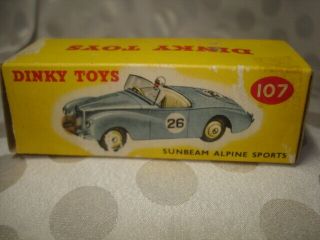 Dinky Toys 107 Sunbeam Alpine Sports Box Only