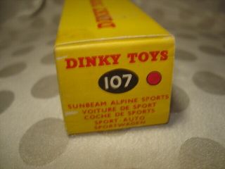 Dinky Toys 107 Sunbeam Alpine Sports Box Only 2
