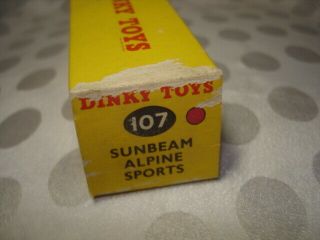 Dinky Toys 107 Sunbeam Alpine Sports Box Only 4