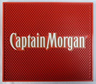 Large Rubber Bar Spill Mat Advertising Captain Morgan Rum -