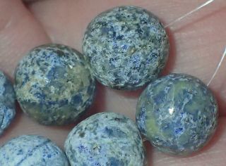 10 Ancient Lapis Lazuli Beads,  8.  5 - 10mm,  Removes Negative Energy,  S1277