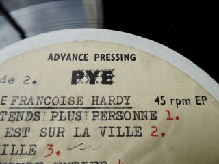 FRANCOISE HARDY 1964 DEBUT LP UK PYE/VOGUE TEST PRESS 6