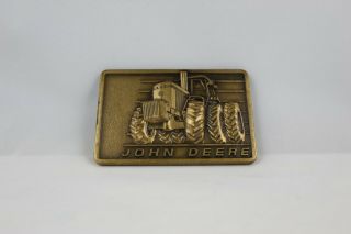 Vintage John Deere Belt Buckle Brass,  1982 Large Tractor Fast