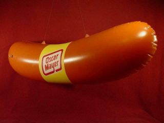 Vintage 32 " Oscar Mayer Weiner Inflatable Advertising Blowup Man Cave