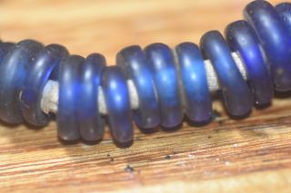 Antique Dutch Blue Annular African Glass Trade Beads 22 