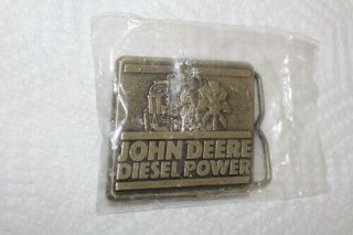 John Deere Diesel Power Belt Buckle 1989 In Package Never Worn