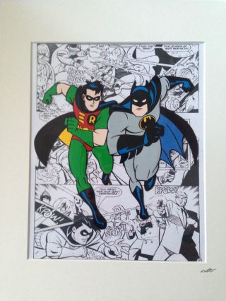 Batman Animated Series - Batman & Robin - Hand Drawn & Hand Painted Cel