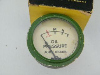 Vintage John Deere Parts In Yellow Black Box Oil Pressure Gauge Ab 292 R