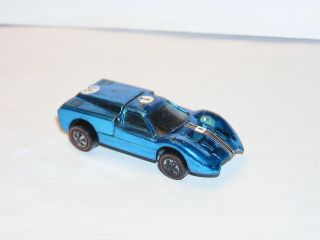 1968 Hot Wheels Redline Ford J - Car Us Shiny Blue All Yr1 Classic