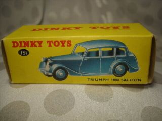 Dinky Toys 151 Triumph 1800 Saloon Box Only